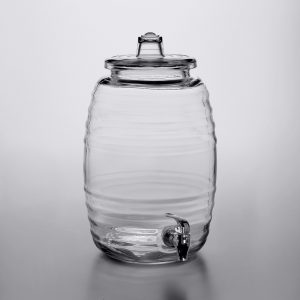 2.5 Gallon Barrel Glass Beverage Dispenser
