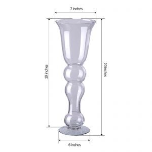 20″ Pilsner Curved Trumpet Glass Vase