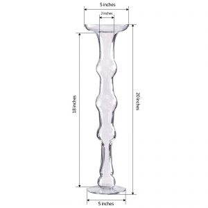 20″ Pillar Trumpet Glass Vase