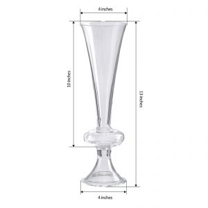 13″ Reversible Crystal Ball Trumpet Glass Vase