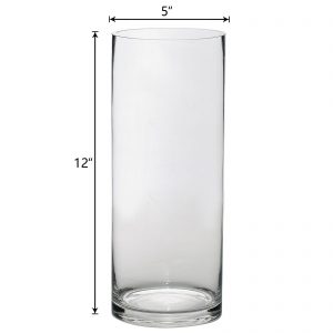 12″ Heavy Duty Cylinder Glass Vase