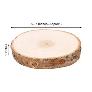 12″ Dia | Rustic Natural Wood Slice