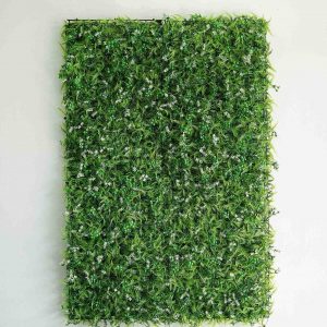Artificial Boxwood Hedge Palm Leaves Honeysuckles Shrubs and Clovers Faux Foliage Green Garden Wall Mat