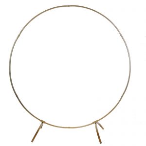 7 FT Tall – Gold Round Metal Wedding Arch