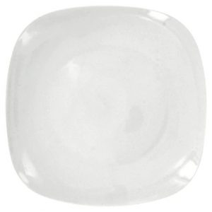 8×8 in. Contemporary White Square-Shaped Plate