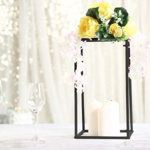 16″ Matte Black Wedding Flower Stand