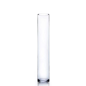 Tall Glass Cylinder Vase 24″H x 5″W