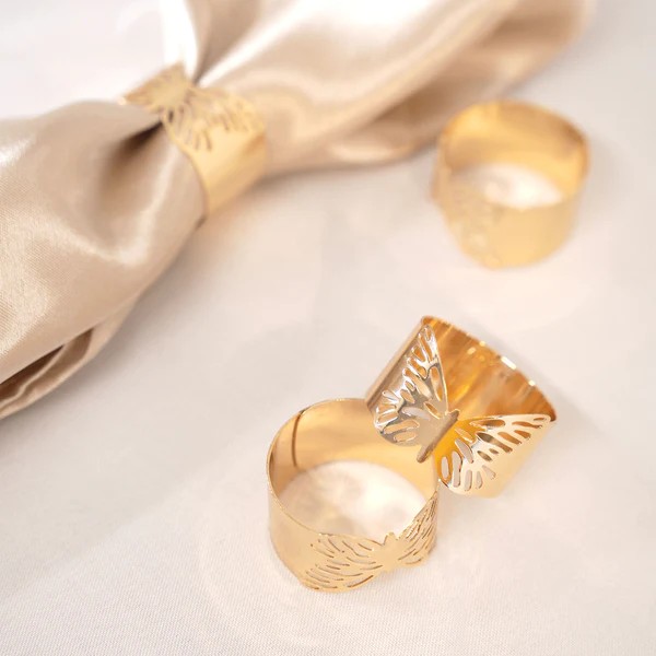 Metallic Gold Butterfly Napkin Ring
